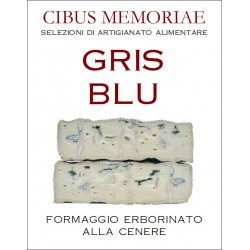 Gris blu, blue cheese aged in charcoal