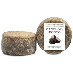 "Cacio del bosco", aged pecorino with truffles - small round g350